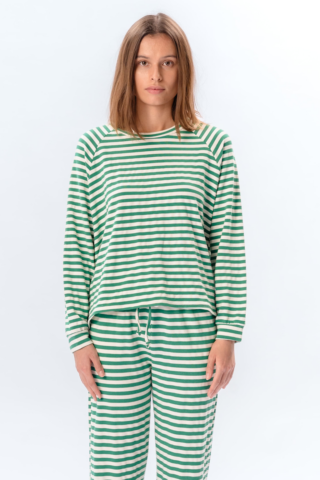 Randig Långärmad Regular Fit - Grön