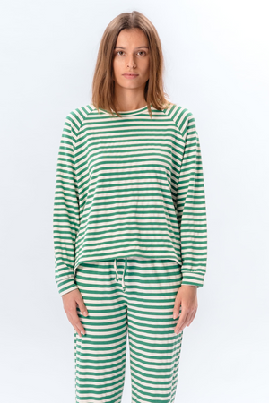 Randig Långärmad Regular Fit - Grön