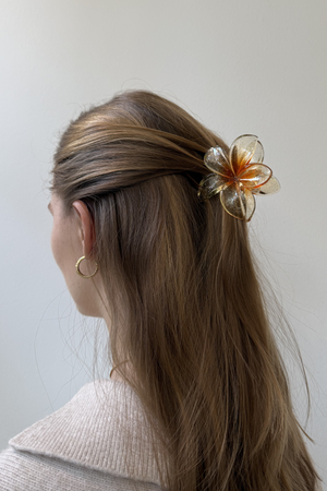 Blomma Hårklämma - Vit