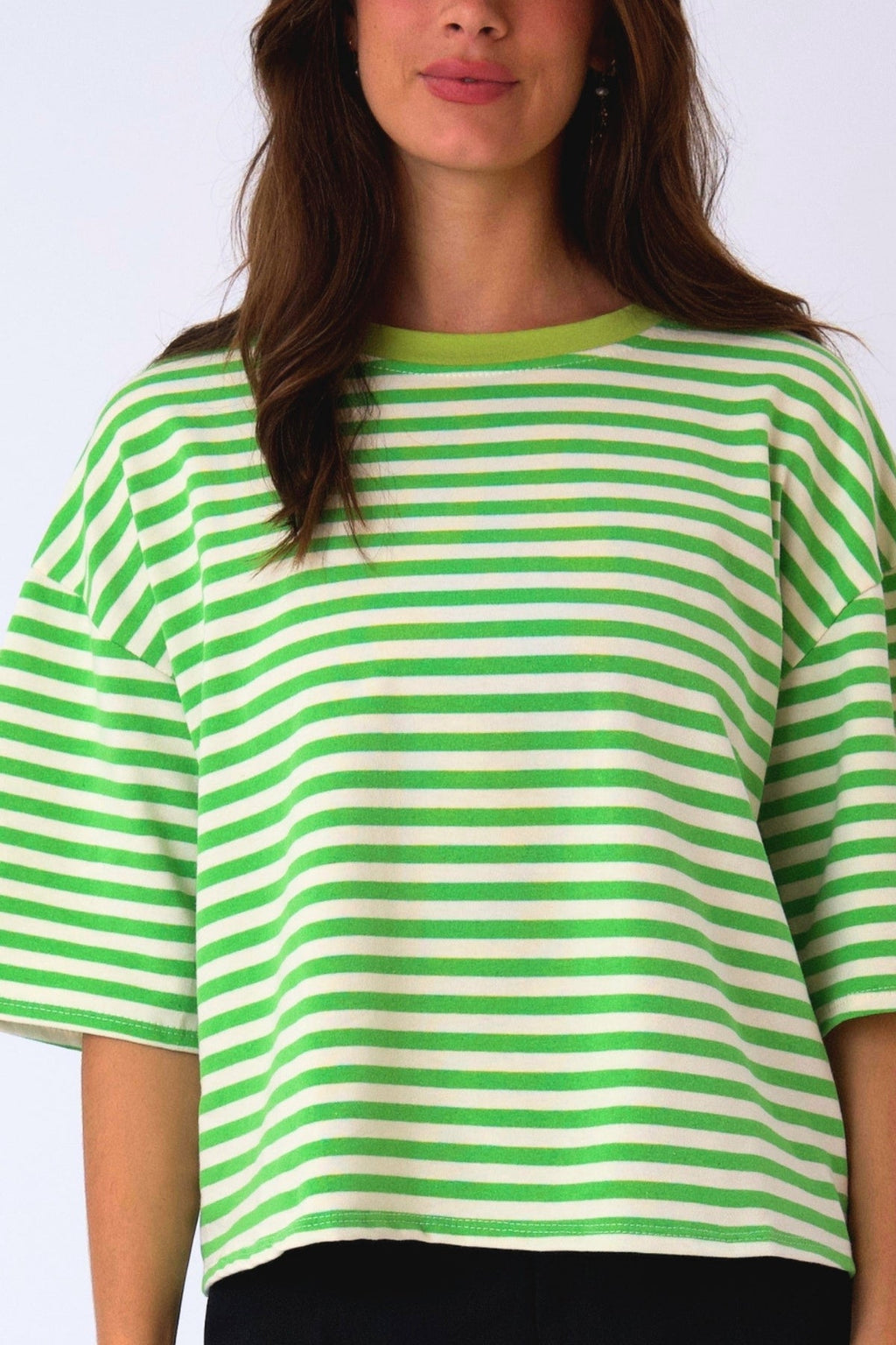 Zoe T-Shirt - Grön/Vit