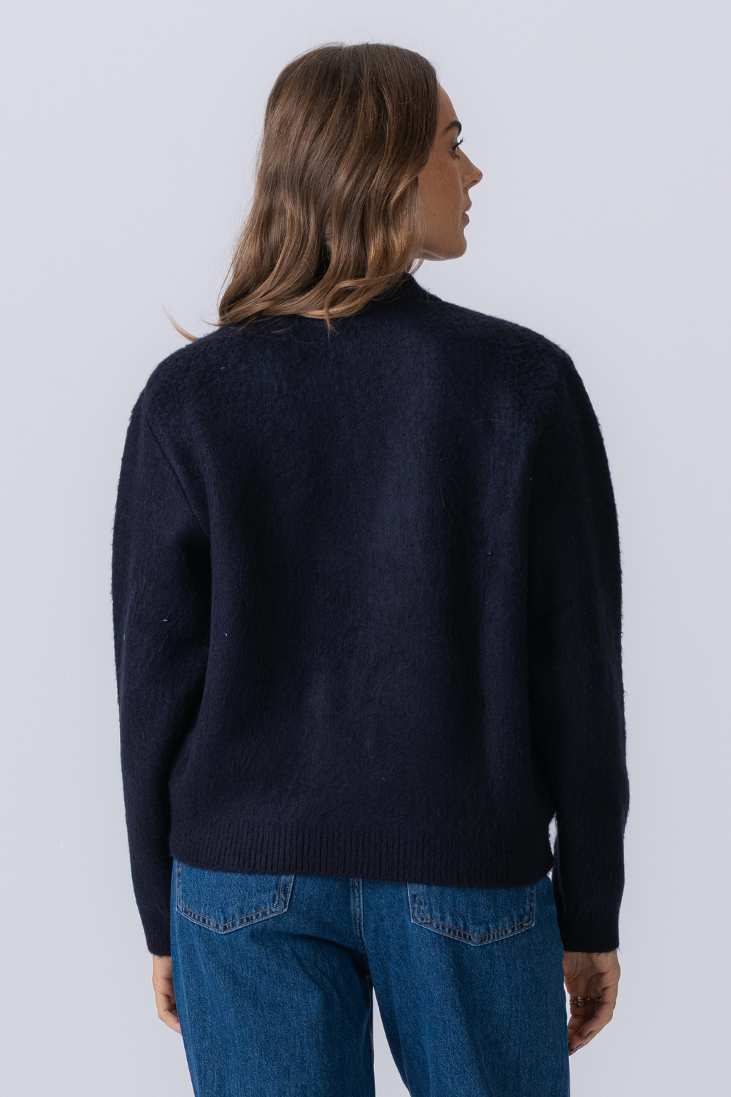 Hazel Stickad Tröja - Navy