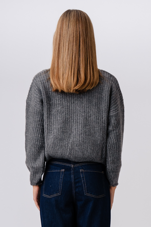 Gabriela Stickad Tröja - Grå
