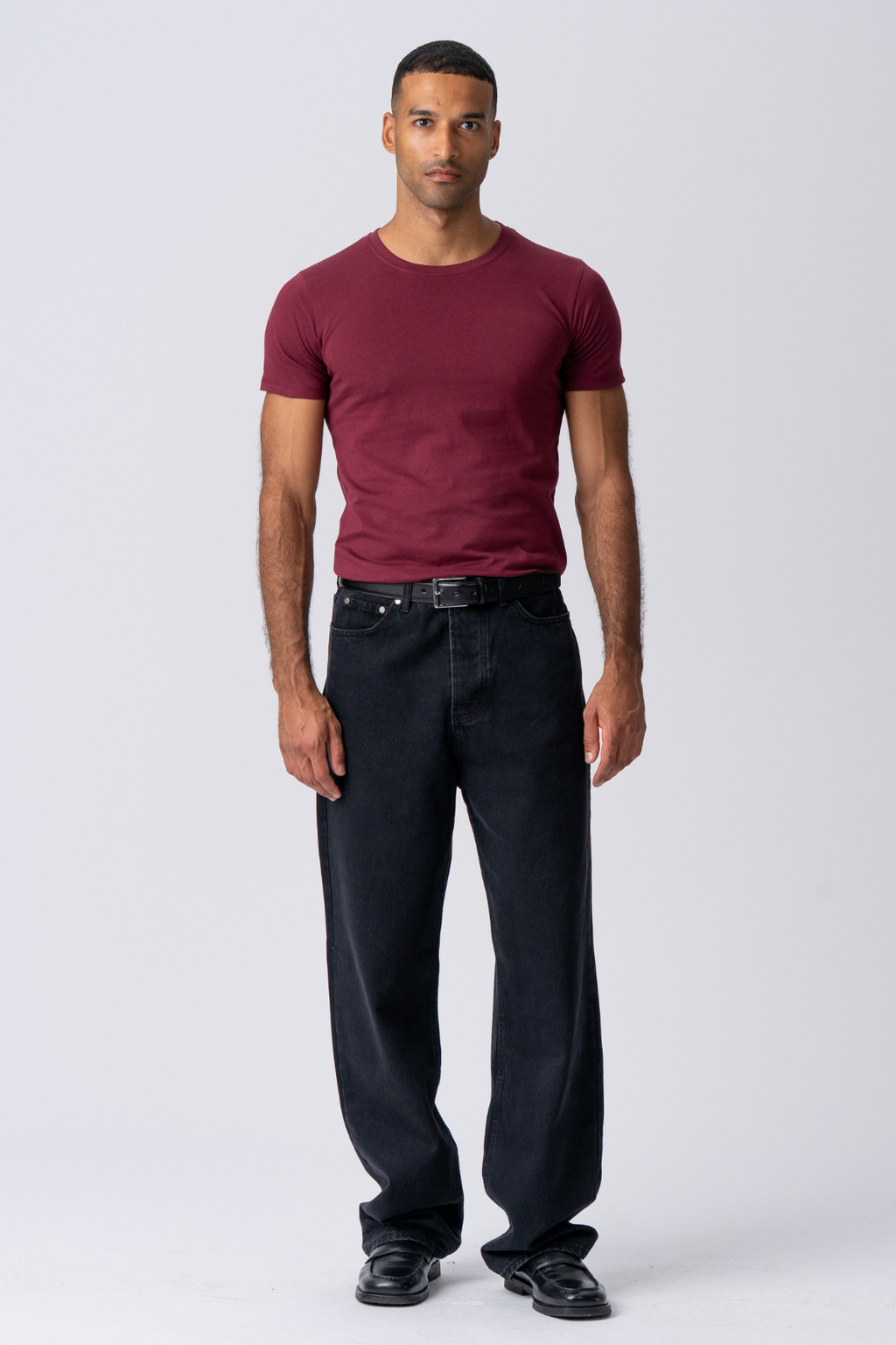 Muscle Tee - Vinröd