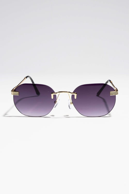 Raven Sunglasses - Guld/Lilla