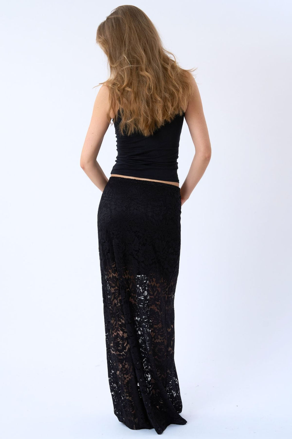 Amara Lace Maxikjol - Svart