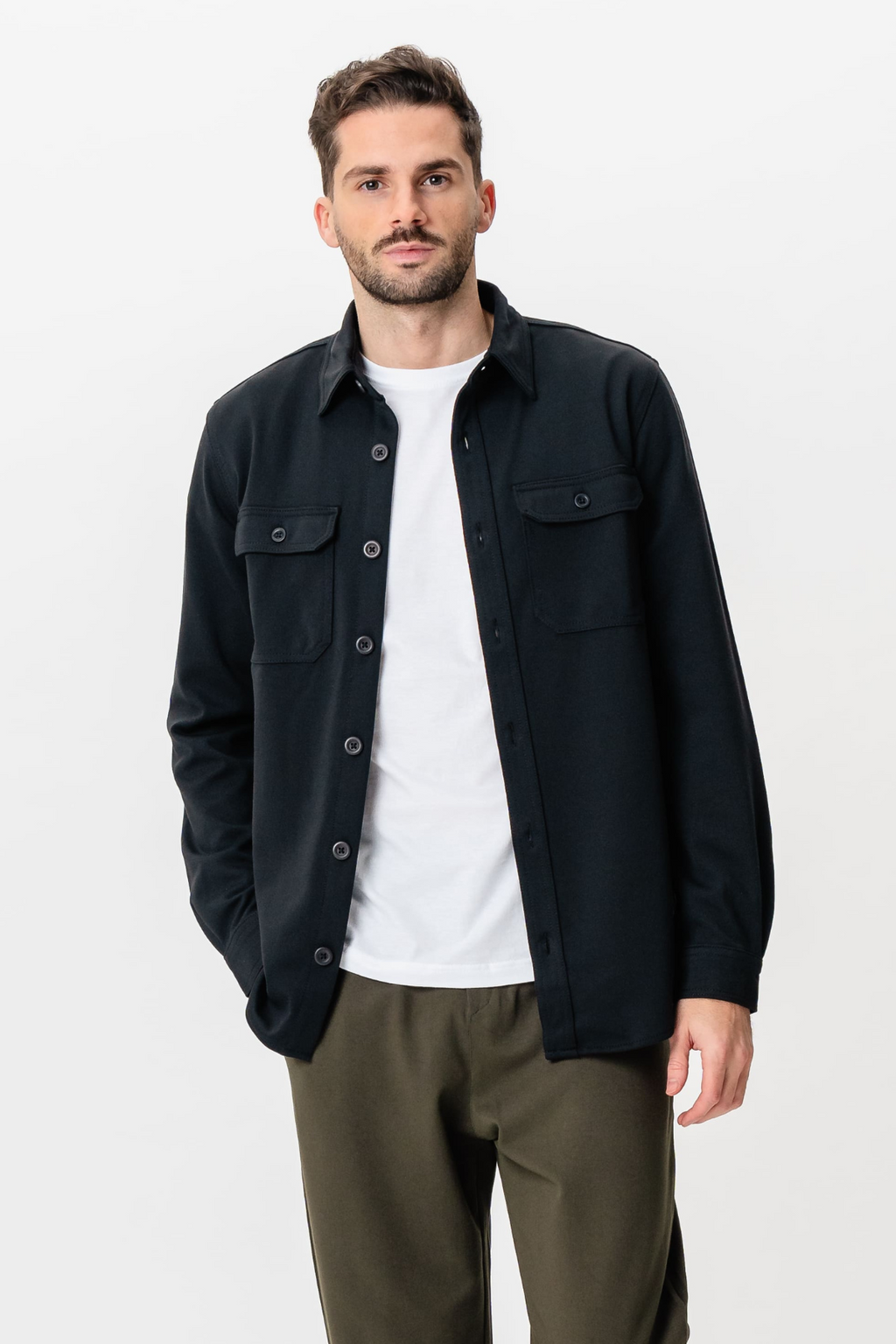 Performance Regular Overshirt - Svart