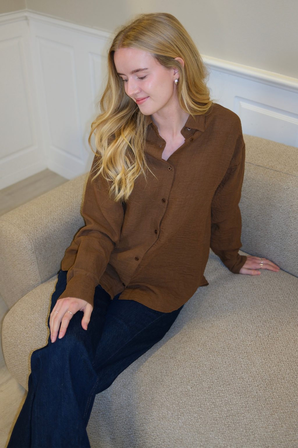 Lilly Skjorta - Brun