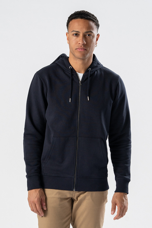 Zip Hoodie - Marinblå