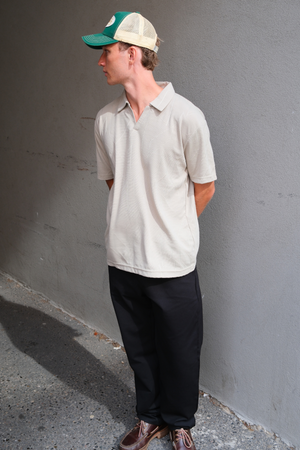 Atlas Texturerad Pikétröja - Khaki