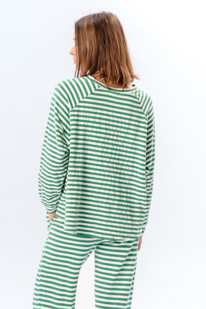 Randig Långärmad Regular Fit - Grön