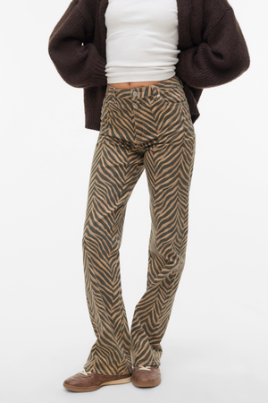 Tessa Vida Stretchjeans - Silver Mink Zebra