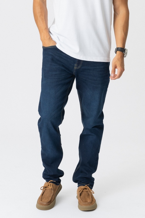 Performance Jeans (Regular) - Dark Blue Denim