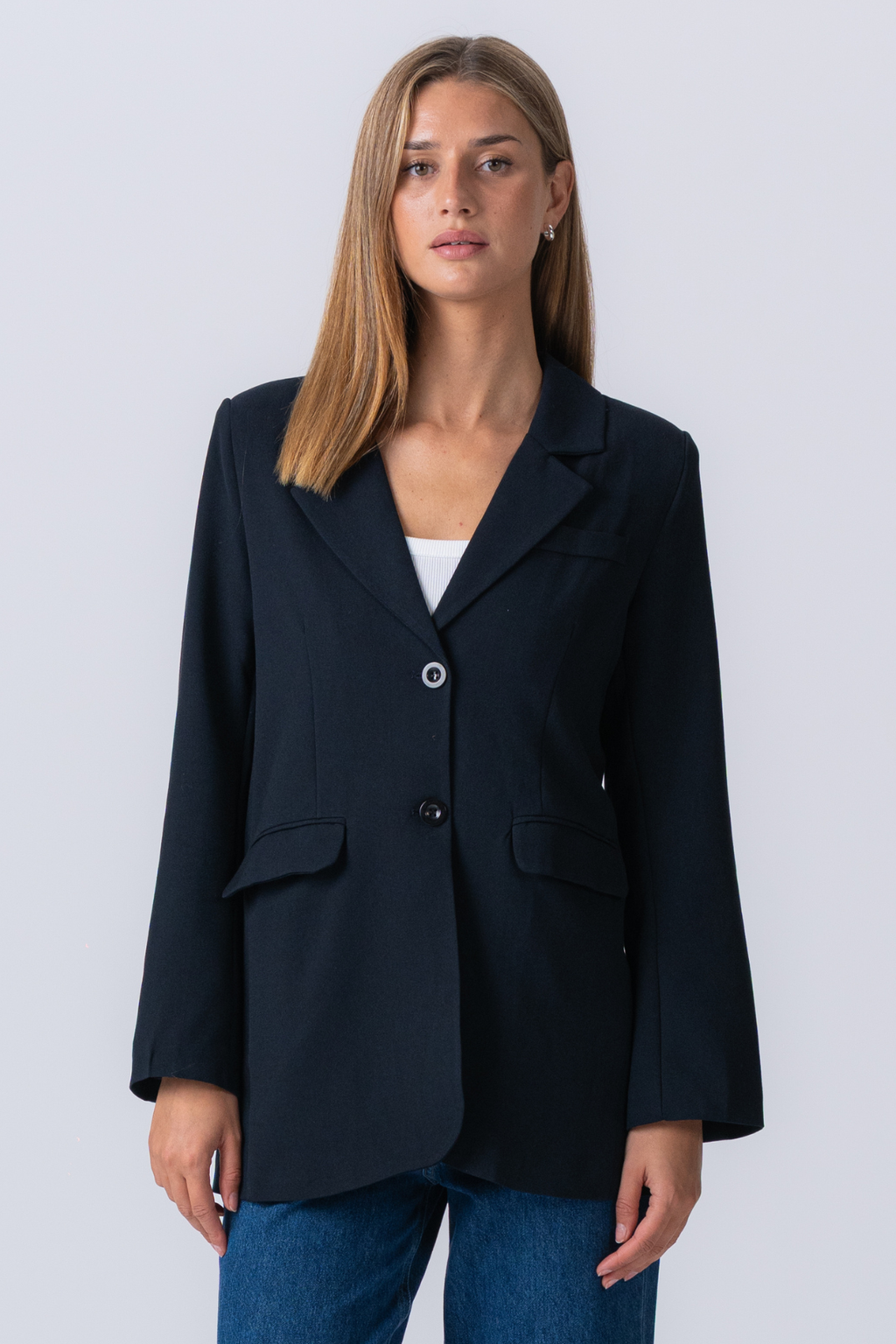 Claire Oversized Kavaj - Navy