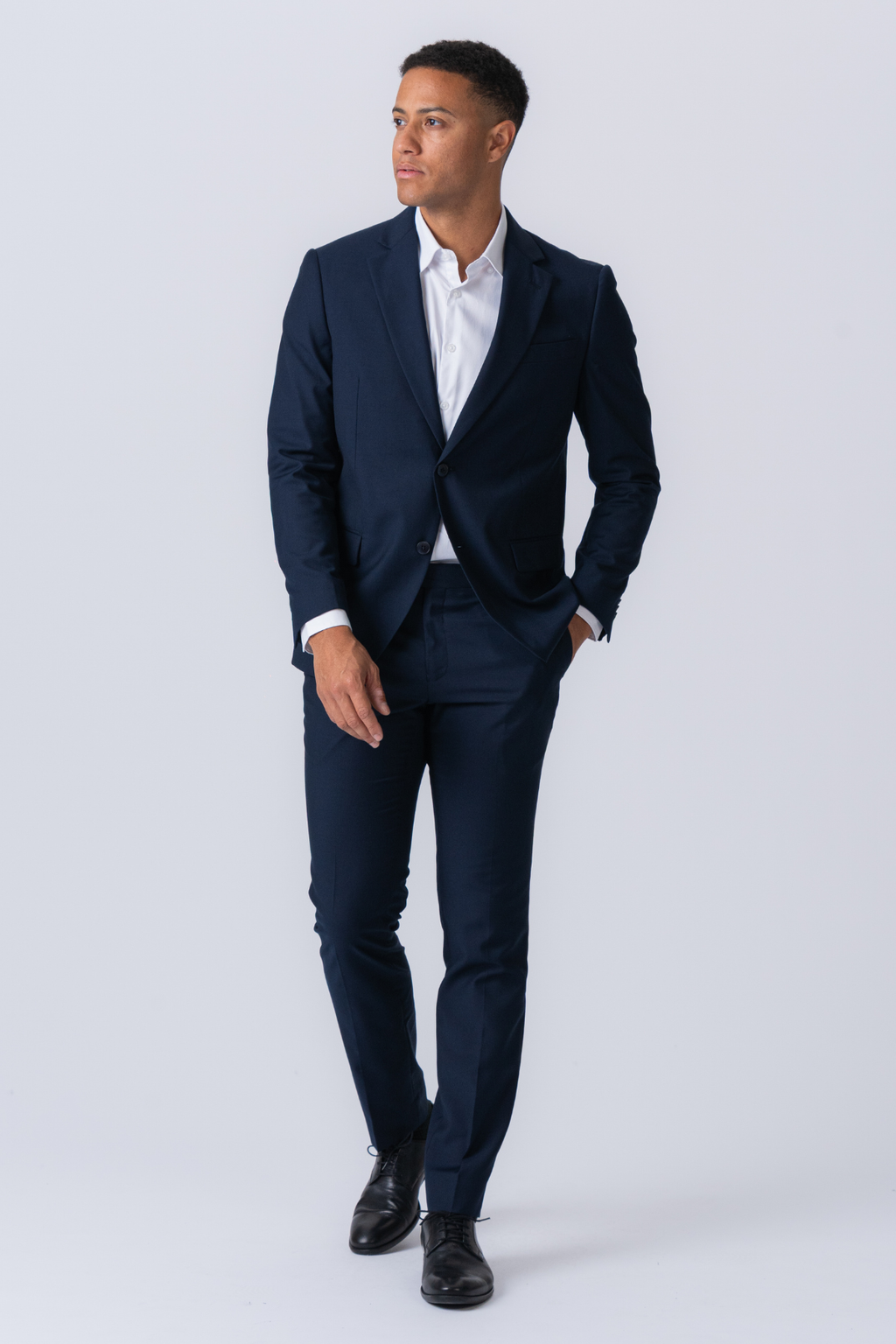 Premium Enkelknäppt Kavaj - Navy