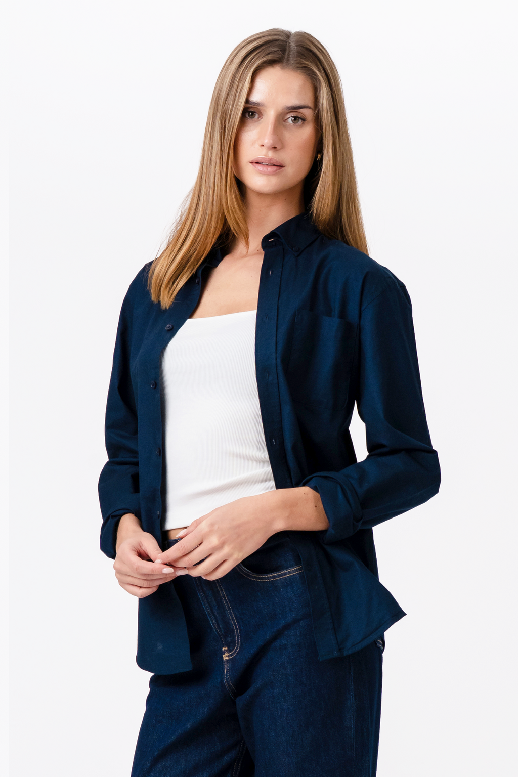 Boyfriend Oxfordskjorta - Navy