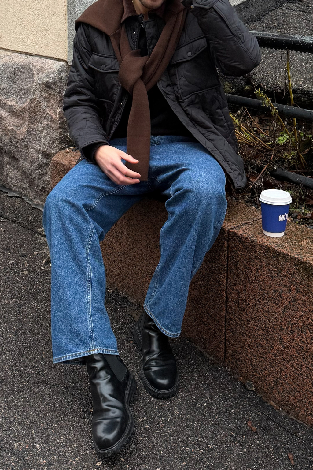 Relaxed Fit Jeans - Mörkblå Denim