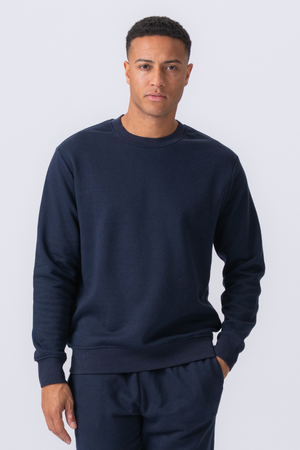 Essential Crewneck - Marinblå