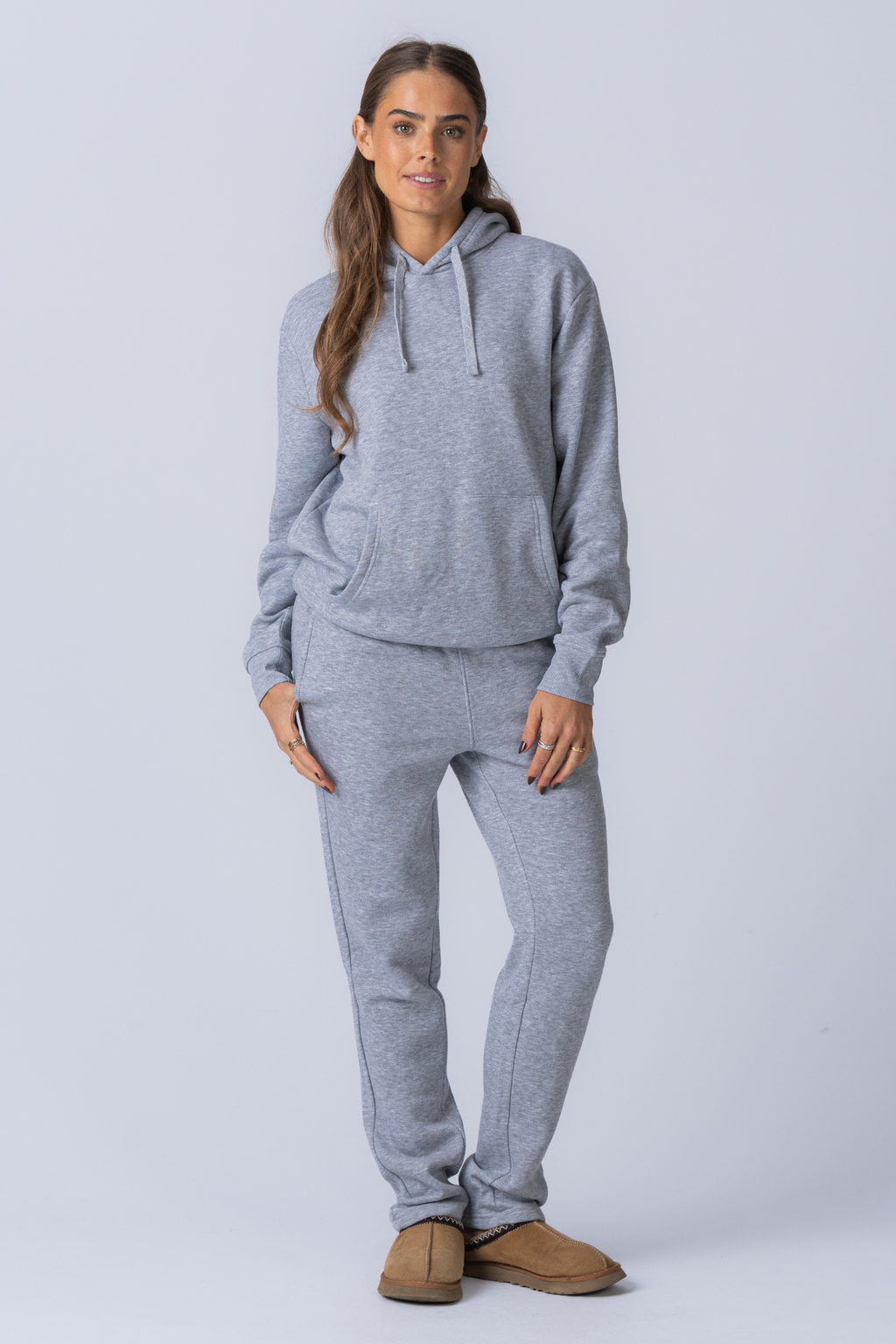 Essential Hoodie Sweatset för Kvinna - Grå