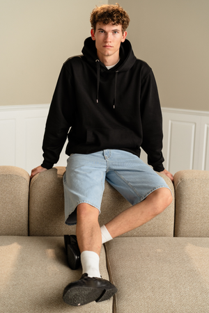 Lösa denimshorts - ljusblå