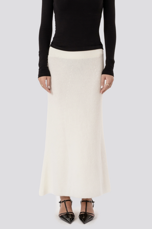 Nova Knit Skirt - Vit