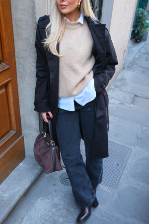 Linea trenchcoat - Svart