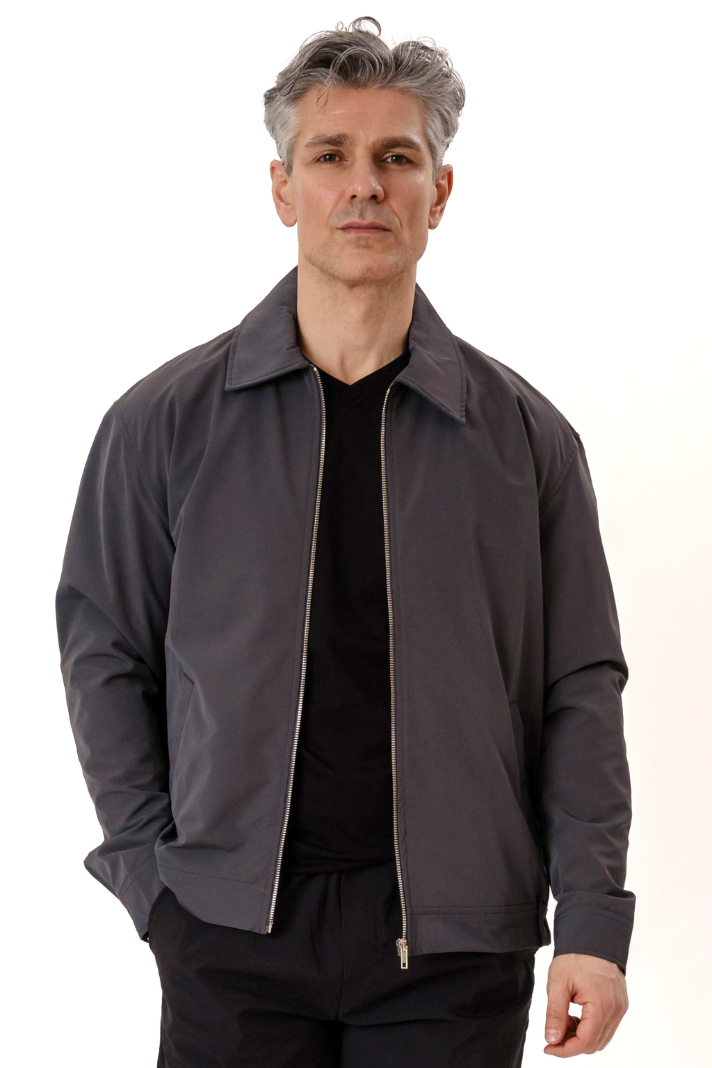 Milan Zipper Jacket - Indigoblå