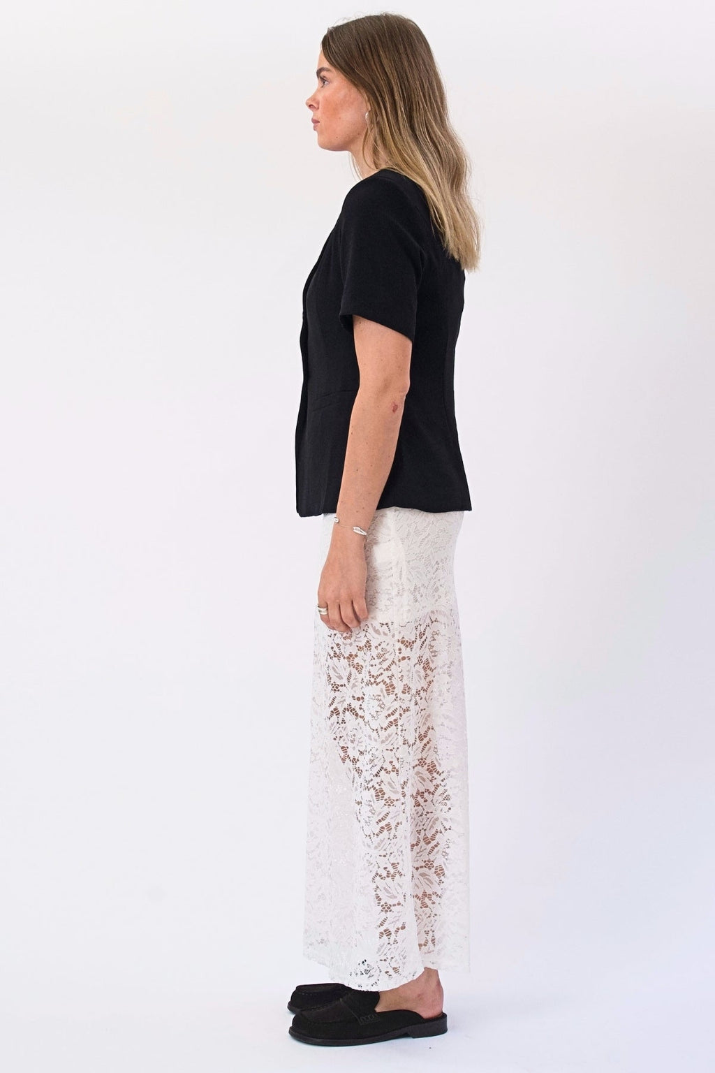 Amara Lace Maxi Skirt - Vit