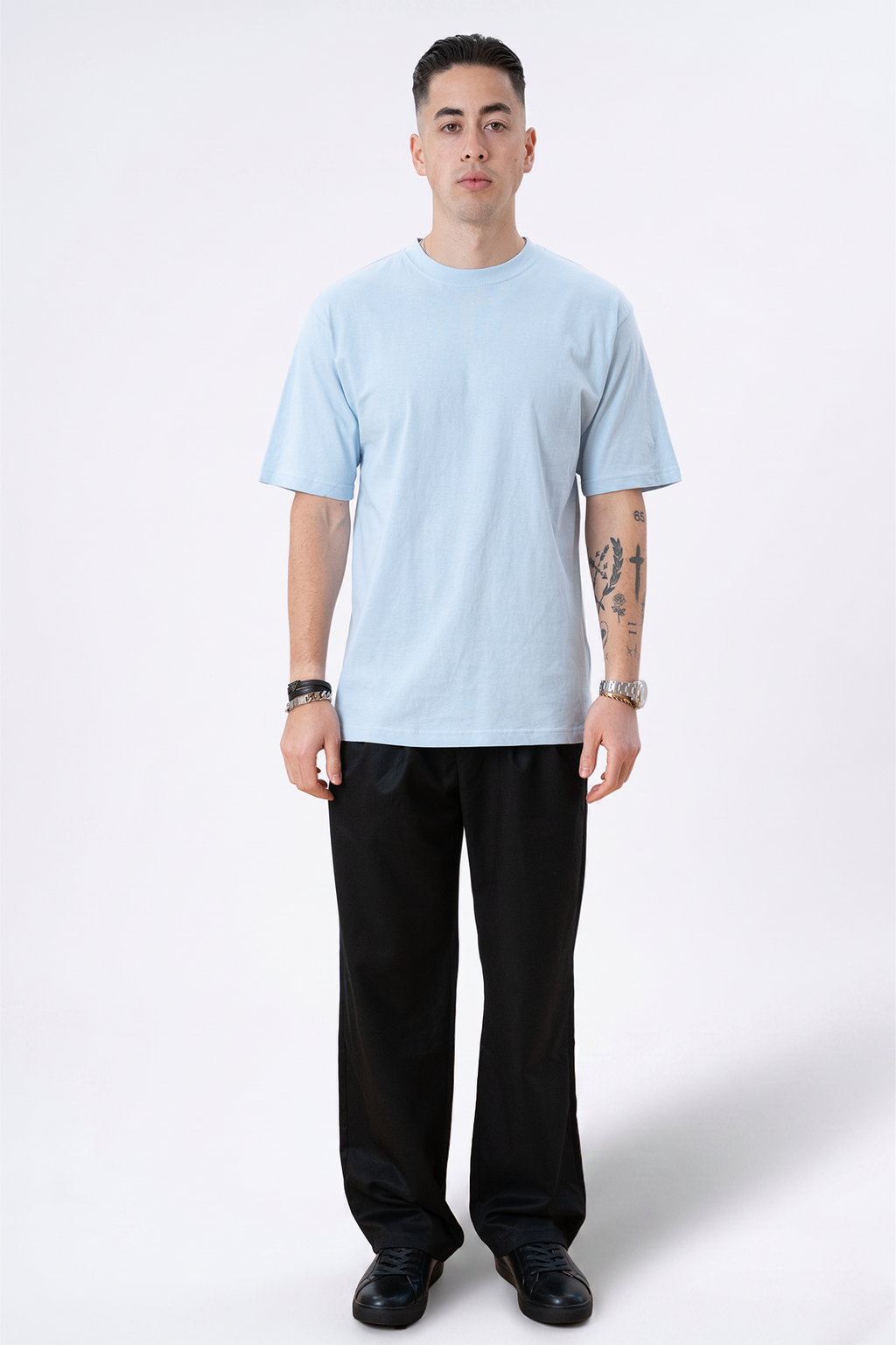 Heavy Oversized T-shirt - Puderblå