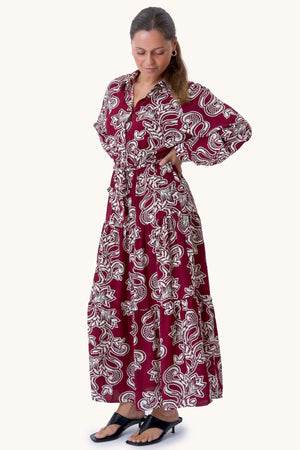 Lola Klänning - Burgundy