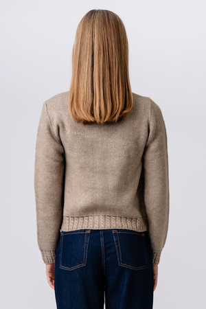 Emilie Stickad Cardigan - Brun