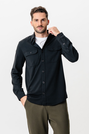 Performance Regular Overshirt - Svart