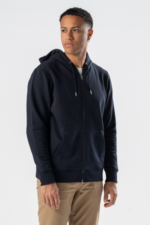 Zip Hoodie - Marinblå
