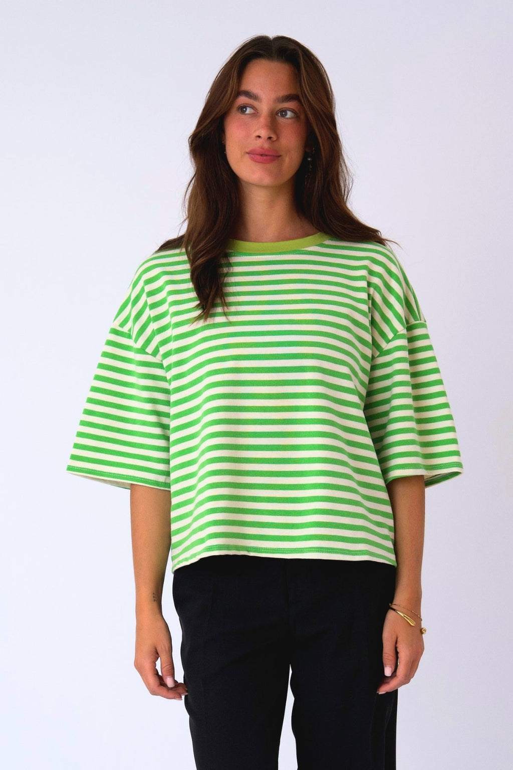 Zoe T-Shirt - Grön/Vit