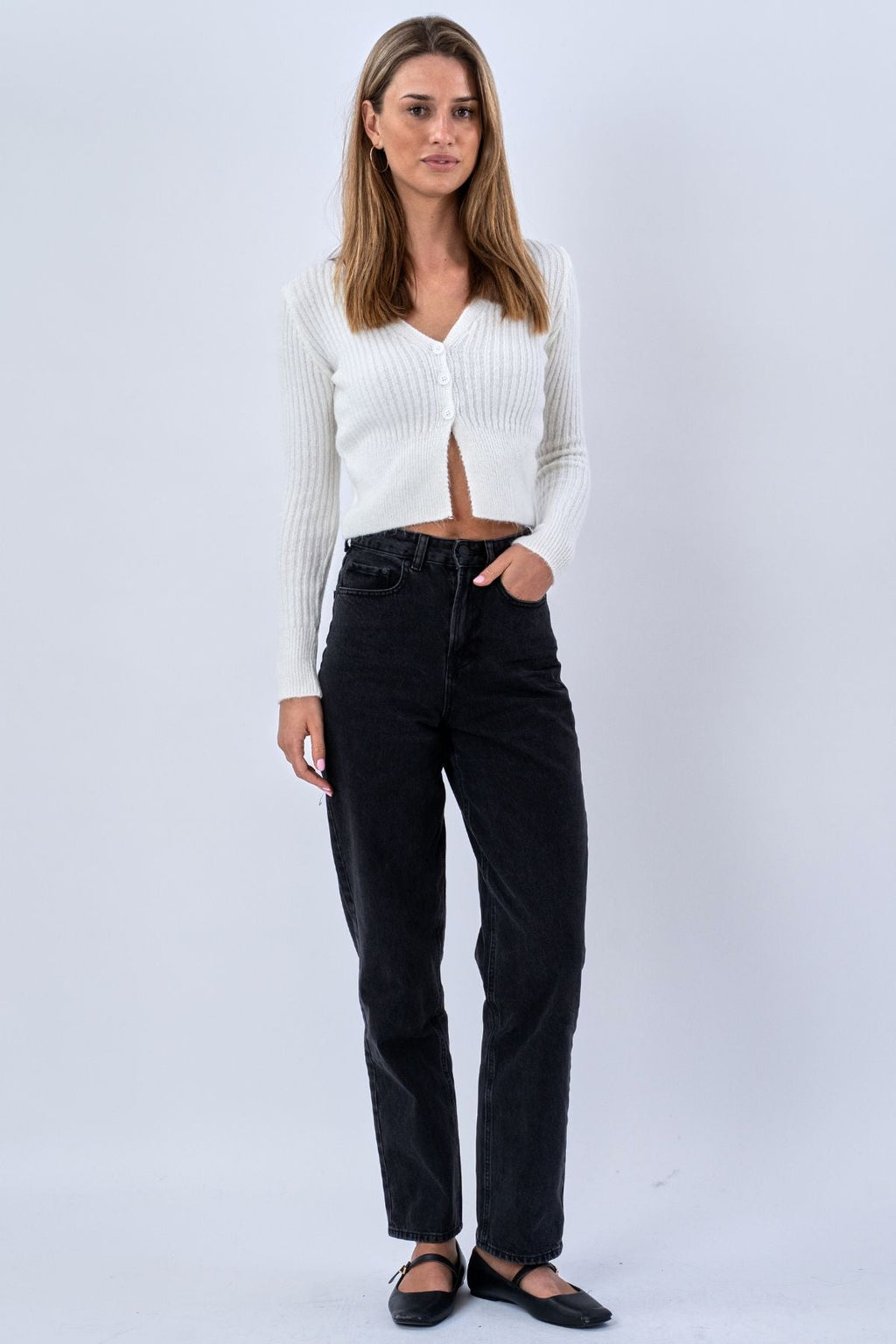 Nova Blouse Knit - Vit