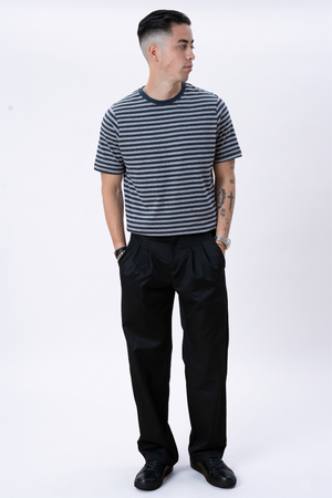 Nörregade Stripe - Svartmelerad-Grå