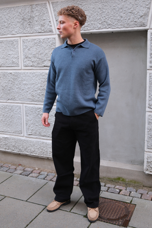 Straight Cotton Chino - Svart
