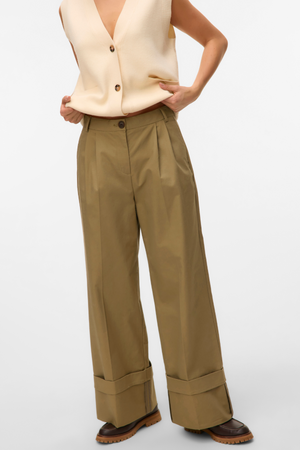 Kora Wide Fold Up Pants - Sjöjungfru