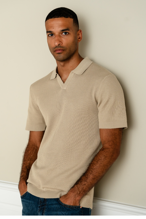 George Stickad Polo - Beige
