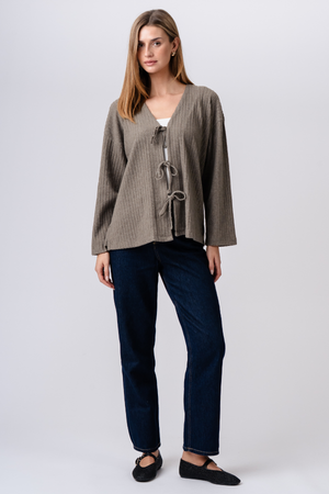 Amalie Stickad Tröja - Brun