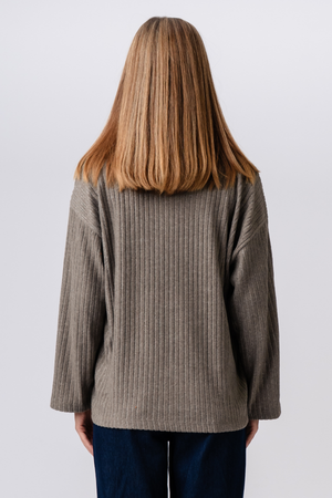 Amalie Stickad Tröja - Brun