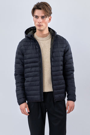 Hooded Light Puffer Jacka - Svart