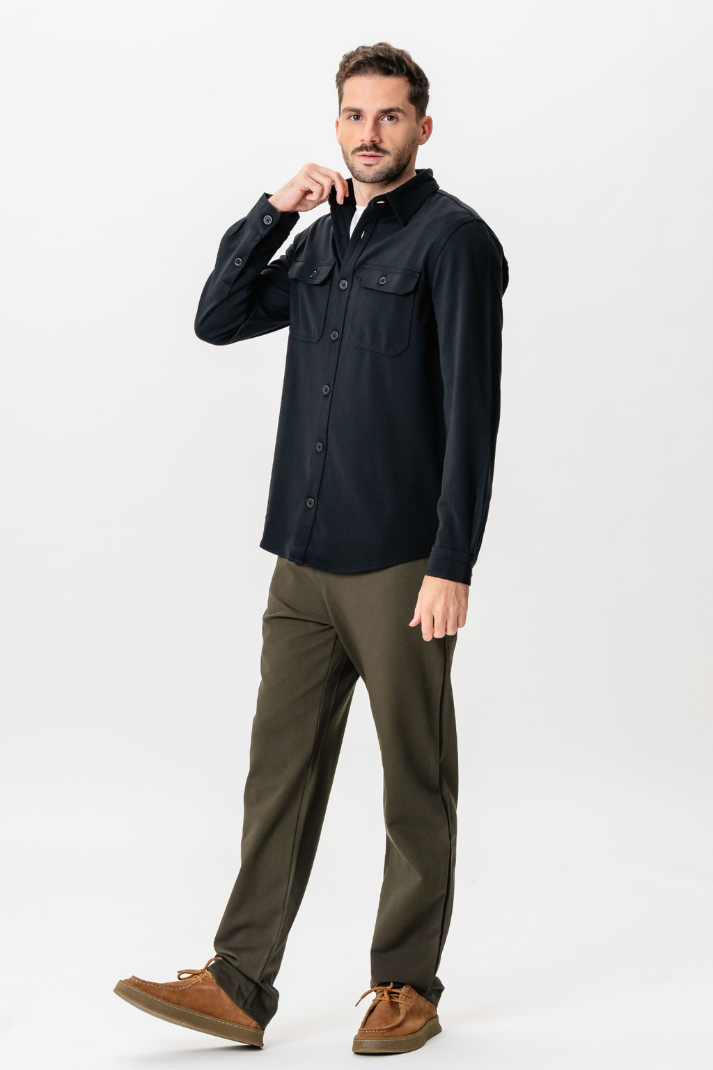 Performance Regular Overshirt - Svart