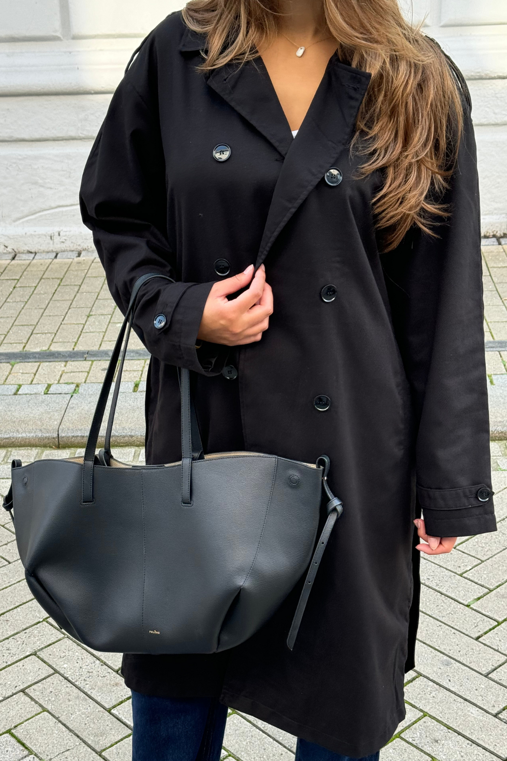 Linea trenchcoat - Svart