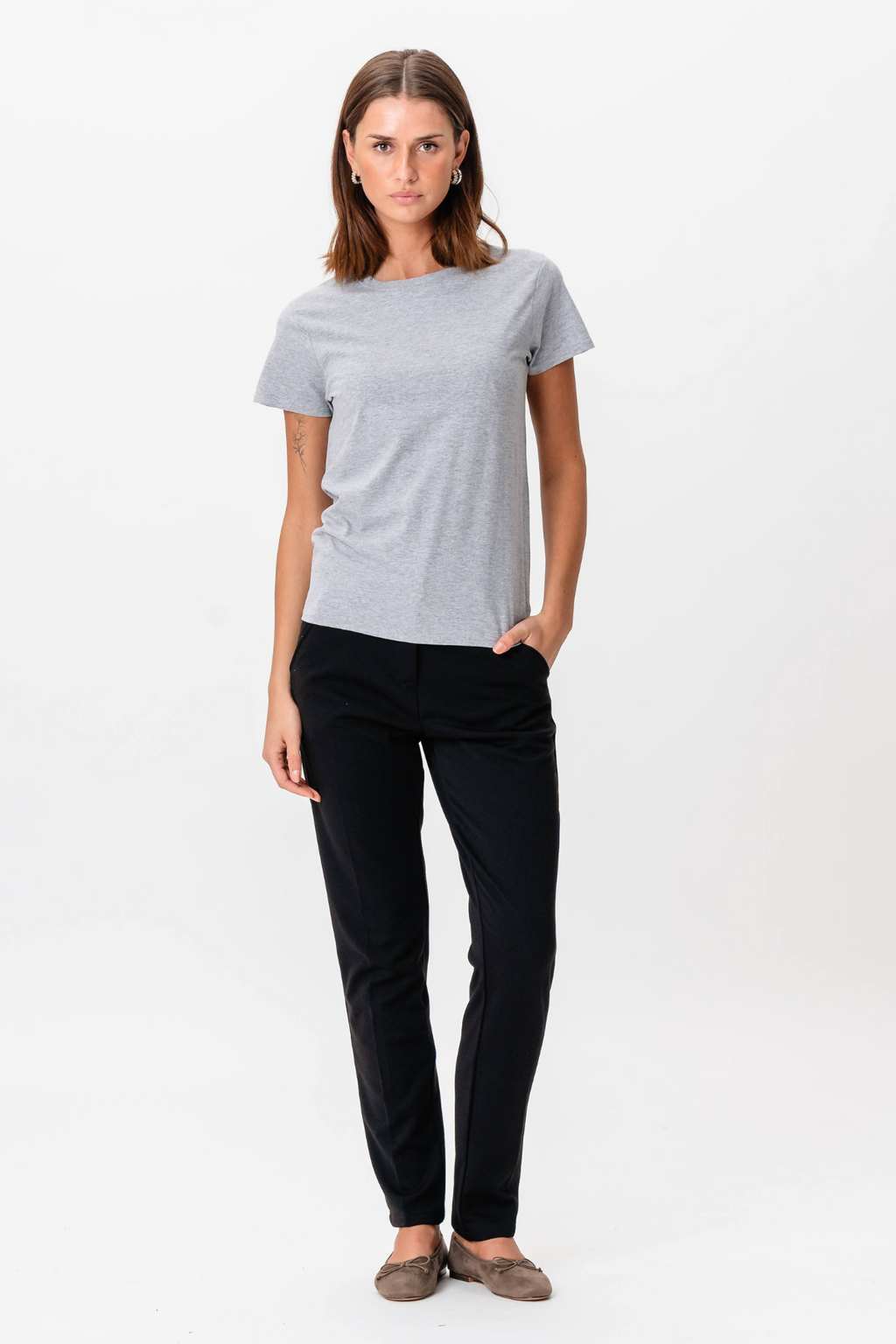 Basic Tee - Oxford Grå