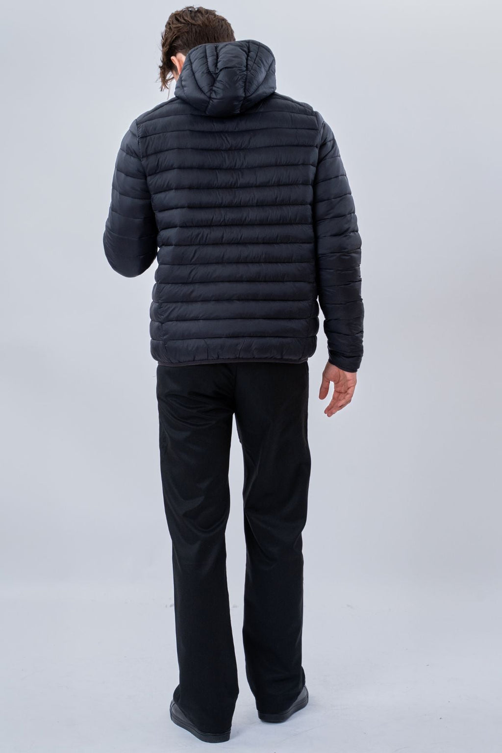 Hooded Light Puffer Jacka - Svart