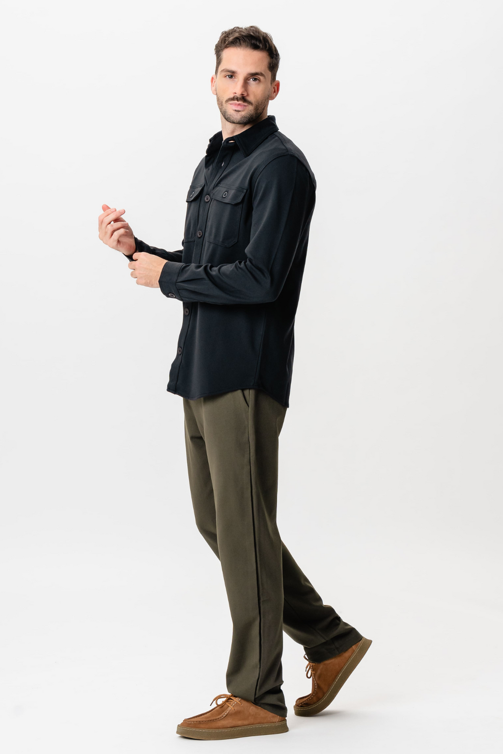 Performance Regular Overshirt - Svart