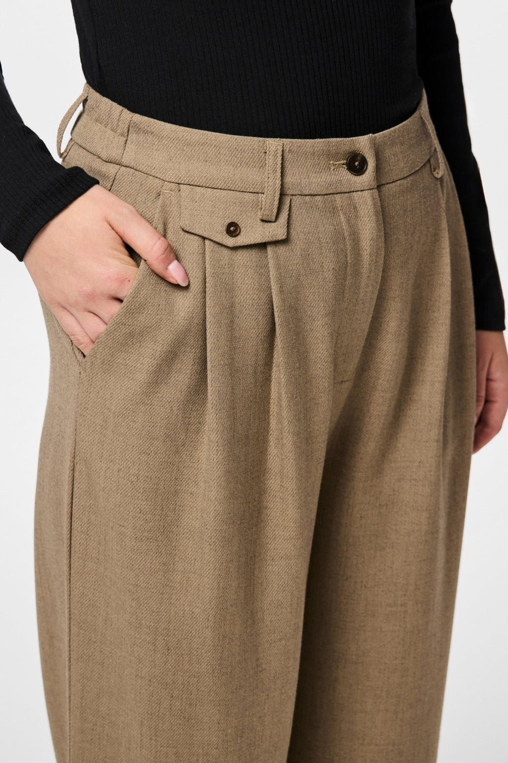 Bubbles Hw Pants - Greige