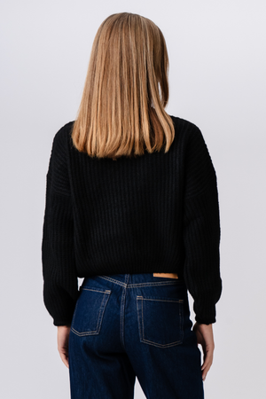 Gabriela Stickad Tröja - Svart