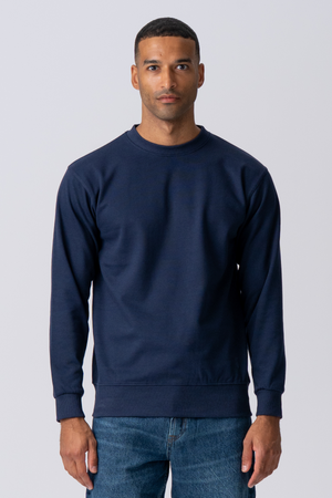 Essential Crewneck - Marinblå
