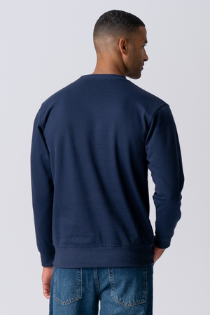 Essential Crewneck - Marinblå